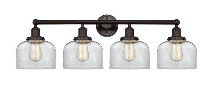 Innovations Lighting Bell 8" Bath Vanity Light - Oil Rubbed Bronze Vanity Lights Innovations Lighting Clear ; Glass Type: Transparent; Ribbed  