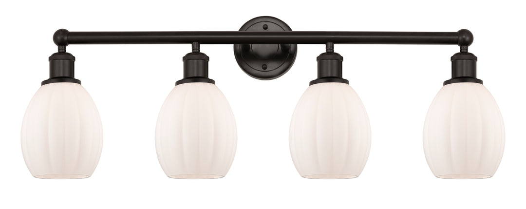 Innovations Lighting Eaton 5.5" Bath Vanity Light - Oil Rubbed Bronze Vanity Lights Innovations Lighting Matte White ; Glass Type: White; Ribbed  