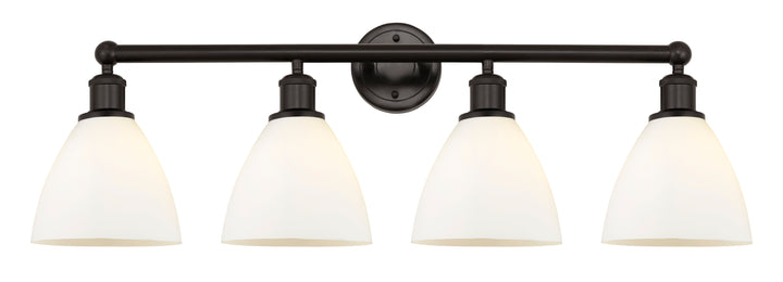 Innovations Lighting Bristol 7.5" Bath Vanity Light - Oil Rubbed Bronze Vanity Lights Innovations Lighting Matte White ; Glass Type: White  