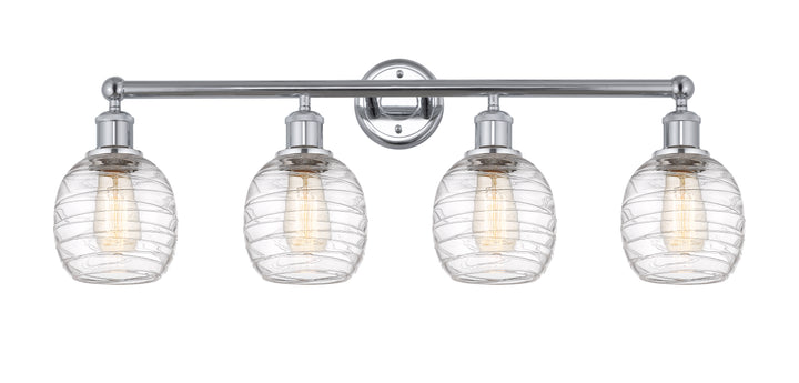 Innovations Lighting Belfast 6" Bath Vanity Light - Polished Chrome Vanity Lights Innovations Lighting Deco Swirl ; Glass Type: Clear  