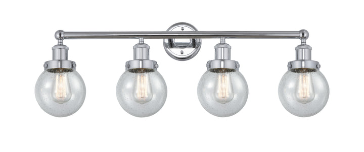 Innovations Lighting Beacon 6" Bath Vanity Light - Polished Chrome Vanity Lights Innovations Lighting Seedy ; Glass Type: Seedy; Ribbed  