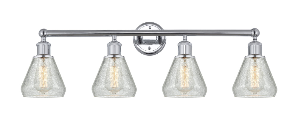 Innovations Lighting Conesus 6" Bath Vanity Light - Polished Chrome Vanity Lights Innovations Lighting Clear Crackle ; Glass Type: Crackled  