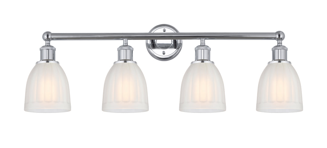 Innovations Lighting Brookfield 6" Bath Vanity Light - Polished Chrome Vanity Lights Innovations Lighting White ; Glass Type: Frosted; Ribbed  