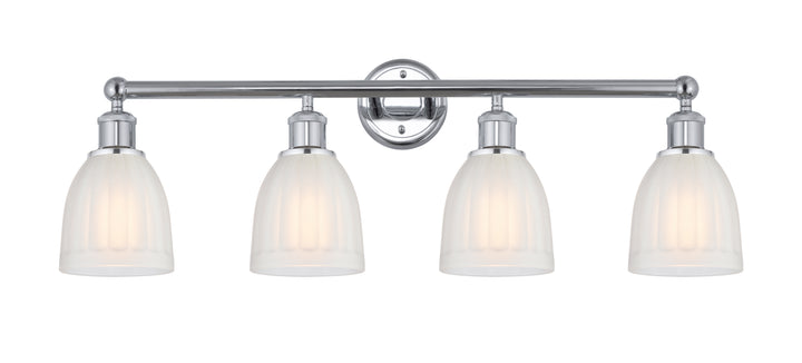 Innovations Lighting Brookfield 6" Bath Vanity Light - Polished Chrome Vanity Lights Innovations Lighting White ; Glass Type: Frosted; Ribbed  