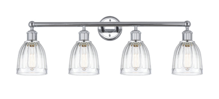 Innovations Lighting Brookfield 6" Bath Vanity Light - Polished Chrome Vanity Lights Innovations Lighting Clear ; Glass Type: Transparent; Ribbed  