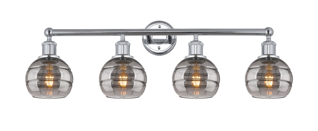 Innovations Lighting Rochester 6" Bath Vanity Light - Polished Chrome Vanity Lights Innovations Lighting Light Smoke ; Glass Type: Smoked  