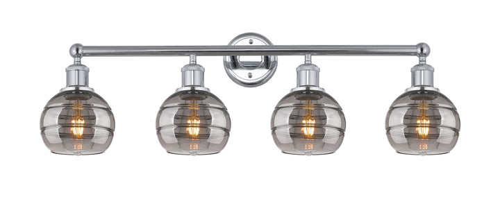 Innovations Lighting Rochester 6" Bath Vanity Light - Polished Chrome Vanity Lights Innovations Lighting Light Smoke ; Glass Type: Smoked  