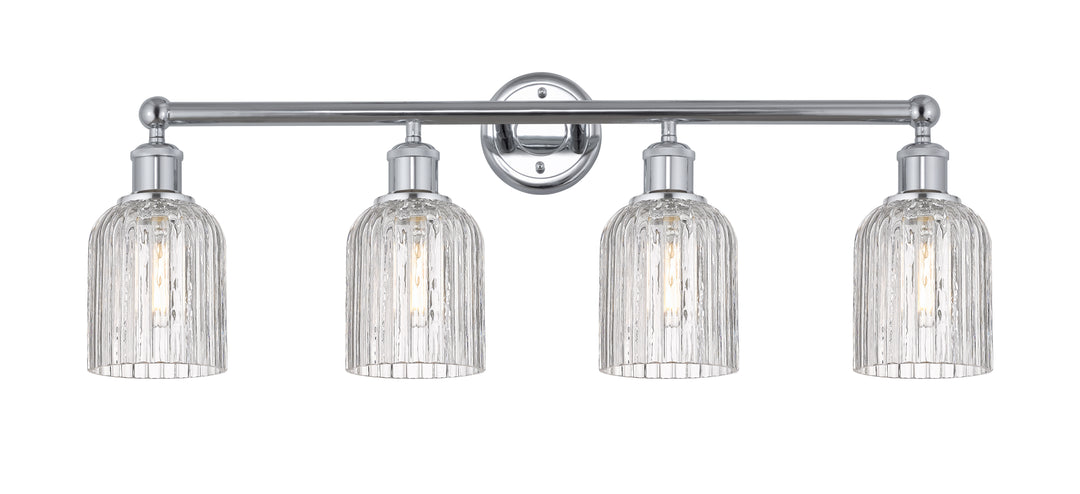 Innovations Lighting Bridal Veil 5" Bath Vanity Light - Polished Chrome Vanity Lights Innovations Lighting Clear ; Glass Type: Clear; Ribbed  