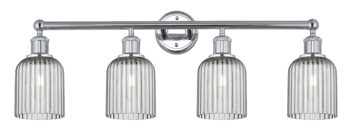 Innovations Lighting Bridal Veil 5" Bath Vanity Light - Polished Chrome Vanity Lights Innovations Lighting Light Smoke ; Glass Type: Light Smoke; Ribbed  