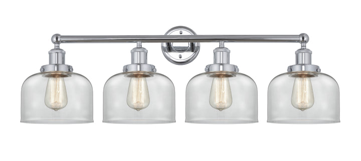 Innovations Lighting Bell 8" Bath Vanity Light - Polished Chrome Vanity Lights Innovations Lighting Clear ; Glass Type: Transparent; Ribbed  