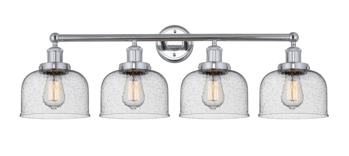 Innovations Lighting Bell 8" Bath Vanity Light - Polished Chrome Vanity Lights Innovations Lighting Seedy ; Glass Type: Seedy; Ribbed  