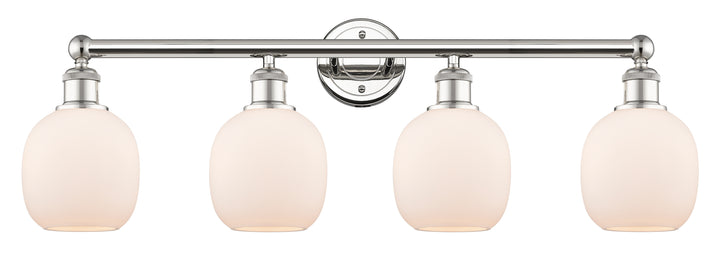 Innovations Lighting Belfast 6" Bath Vanity Light - Polished Nickel Vanity Lights Innovations Lighting Matte White ; Glass Type: White  