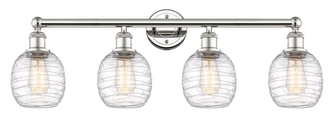 Innovations Lighting Belfast 6" Bath Vanity Light - Polished Nickel Vanity Lights Innovations Lighting Deco Swirl ; Glass Type: Clear  