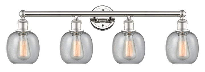 Innovations Lighting Belfast 6" Bath Vanity Light - Polished Nickel Vanity Lights Innovations Lighting Seedy ; Glass Type: Seeded  