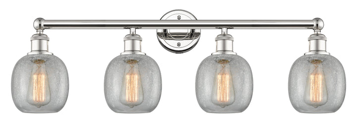 Innovations Lighting Belfast 6" Bath Vanity Light - Polished Nickel Vanity Lights Innovations Lighting Clear Crackle ; Glass Type: Crackled  