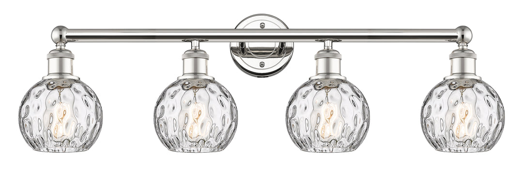 Innovations Lighting Athens Water Glass 6" Bath Vanity Light - Polished Nickel