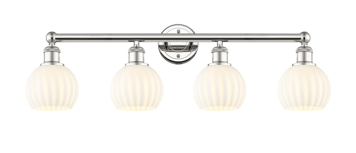 Innovations Lighting White Venetian 6" Bath Vanity Light - Polished Nickel Vanity Lights Innovations Lighting White Venetian ; Glass Type: White  