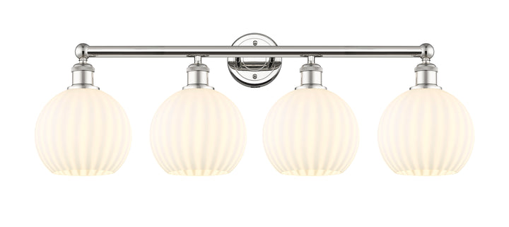 Innovations Lighting White Venetian 8" Bath Vanity Light - Polished Nickel Vanity Lights Innovations Lighting White Venetian ; Glass Type: White  