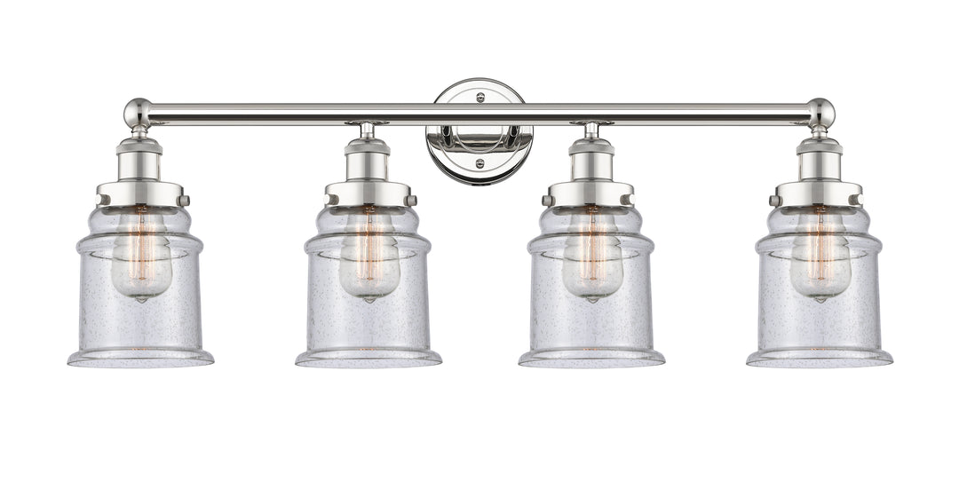 Innovations Lighting Canton 6" Bath Vanity Light - Polished Nickel Vanity Lights Innovations Lighting Seedy ; Glass Type: Seeded  