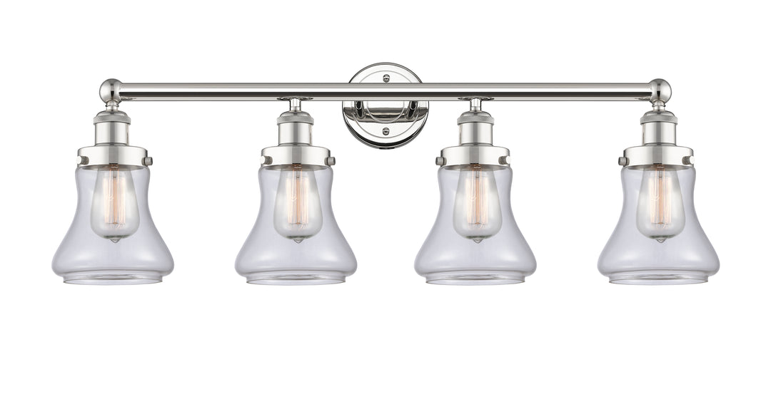 Innovations Lighting Bellmont 6" Bath Vanity Light - Polished Nickel Vanity Lights Innovations Lighting Clear ; Glass Type: Transparent; Ribbed  