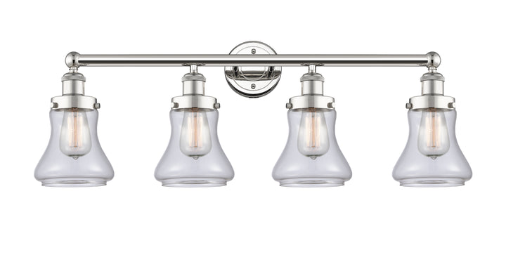 Innovations Lighting Bellmont 6" Bath Vanity Light - Polished Nickel Vanity Lights Innovations Lighting Clear ; Glass Type: Transparent; Ribbed  