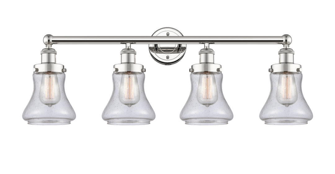 Innovations Lighting Bellmont 6" Bath Vanity Light - Polished Nickel Vanity Lights Innovations Lighting Seedy ; Glass Type: Seedy; Ribbed  