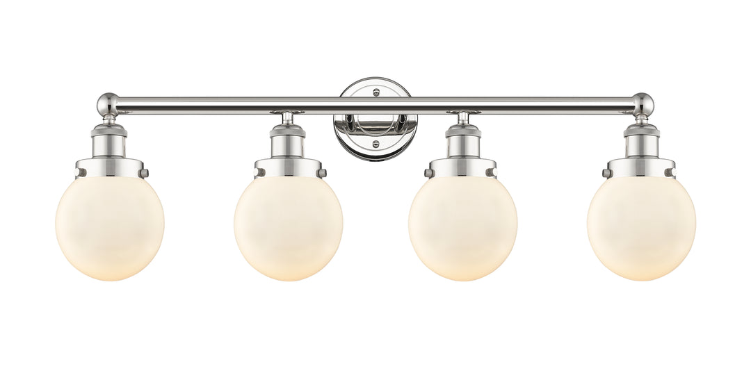 Innovations Lighting Beacon 6" Bath Vanity Light - Polished Nickel Vanity Lights Innovations Lighting Matte White ; Glass Type: Frosted  