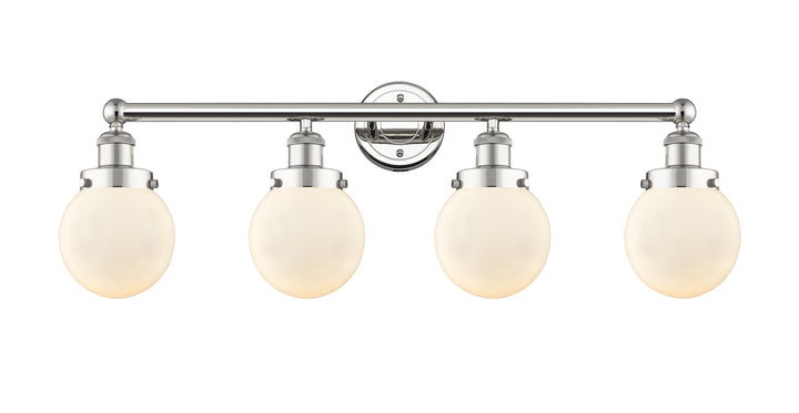 Innovations Lighting Beacon 6" Bath Vanity Light - Polished Nickel Vanity Lights Innovations Lighting Matte White ; Glass Type: Frosted  