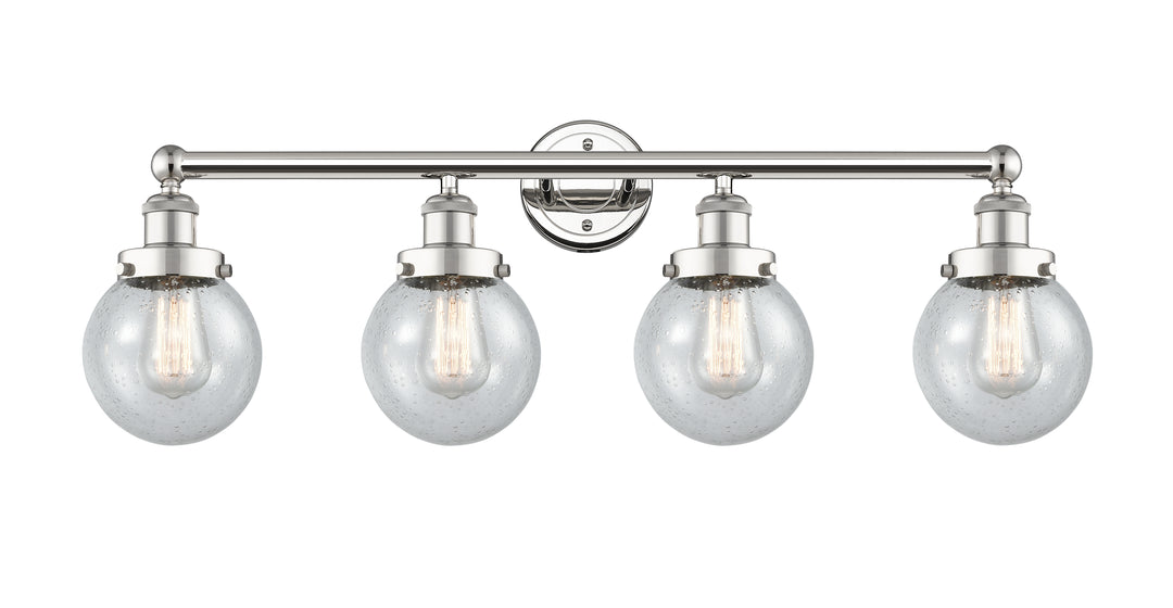 Innovations Lighting Beacon 6" Bath Vanity Light - Polished Nickel Vanity Lights Innovations Lighting Seedy ; Glass Type: Seedy  