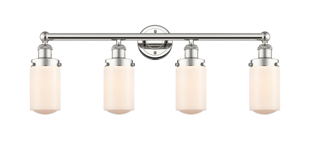 Innovations Lighting Dover 4.5" Bath Vanity Light - Polished Nickel Vanity Lights Innovations Lighting Matte White ; Glass Type: Frosted  