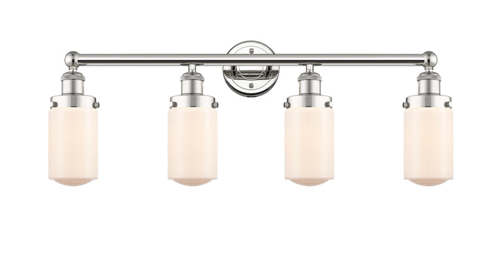 Innovations Lighting Dover 4.5" Bath Vanity Light - Polished Nickel Vanity Lights Innovations Lighting Matte White ; Glass Type: Frosted  