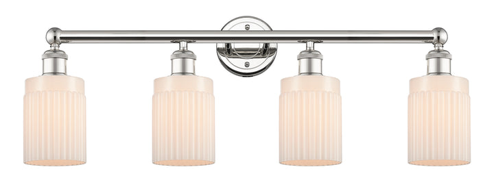 Innovations Lighting Hadley 5" Bath Vanity Light - Polished Nickel Vanity Lights Innovations Lighting Matte White ; Glass Type: White; Ribbed  