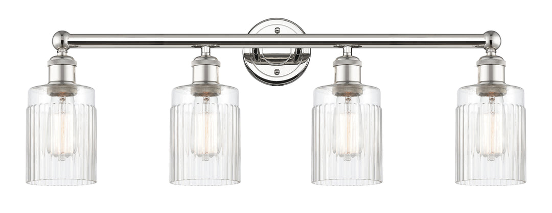 Innovations Lighting Hadley 5" Bath Vanity Light - Polished Nickel Vanity Lights Innovations Lighting Clear ; Glass Type: Clear; Ribbed  