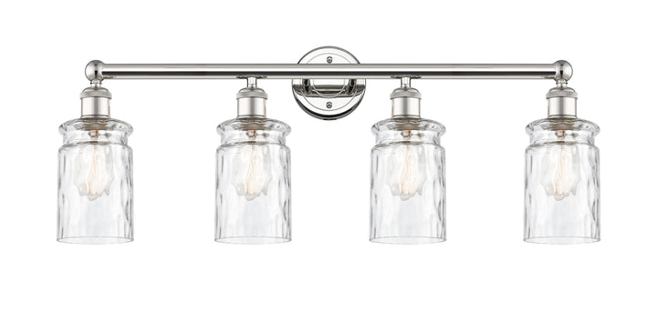 Innovations Lighting Candor 5" Bath Vanity Light - Polished Nickel Vanity Lights Innovations Lighting Clear Waterglass ; Glass Type: Frosted; Ribbed  