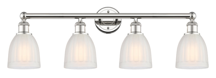 Innovations Lighting Brookfield 6" Bath Vanity Light - Polished Nickel Vanity Lights Innovations Lighting White ; Glass Type: Frosted; Ribbed  