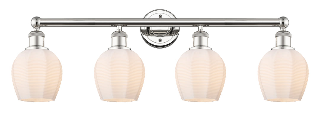 Innovations Lighting Norfolk 6" Bath Vanity Light - Polished Nickel Vanity Lights Innovations Lighting Matte White ; Glass Type: Frosted  