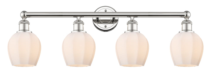 Innovations Lighting Norfolk 6" Bath Vanity Light - Polished Nickel Vanity Lights Innovations Lighting Matte White ; Glass Type: Frosted  