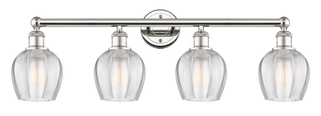 Innovations Lighting Norfolk 6" Bath Vanity Light - Polished Nickel Vanity Lights Innovations Lighting Clear ; Glass Type: Transparent  