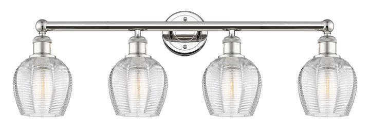 Innovations Lighting Norfolk 6" Bath Vanity Light - Polished Nickel Vanity Lights Innovations Lighting Clear ; Glass Type: Transparent  