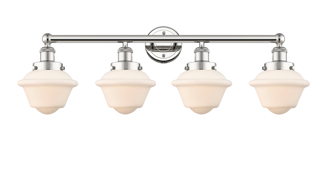 Innovations Lighting Oxford 7.5" Bath Vanity Light - Polished Nickel Vanity Lights Innovations Lighting Matte White ; Glass Type: Frosted; Ribbed  