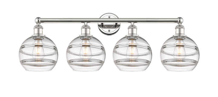 Innovations Lighting Rochester 8" Bath Vanity Light - Polished Nickel Vanity Lights Innovations Lighting Clear ; Glass Type: Clear  