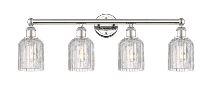 Innovations Lighting Bridal Veil 5" Bath Vanity Light - Polished Nickel Vanity Lights Innovations Lighting Clear ; Glass Type: Clear; Ribbed  