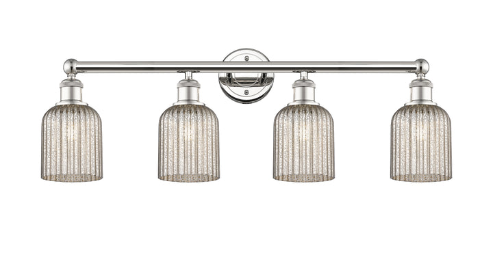 Innovations Lighting Bridal Veil 5" Bath Vanity Light - Polished Nickel Vanity Lights Innovations Lighting Mercury ; Glass Type: Mercury; Ribbed  