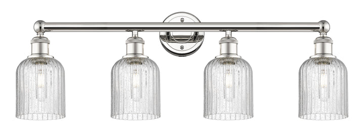 Innovations Lighting Bridal Veil 5" Bath Vanity Light - Polished Nickel Vanity Lights Innovations Lighting Seedy ; Glass Type: Seedy; Ribbed  