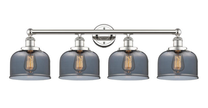 Innovations Lighting Bell 8" Bath Vanity Light - Polished Nickel Vanity Lights Innovations Lighting Light Smoke ; Glass Type: Colorful  