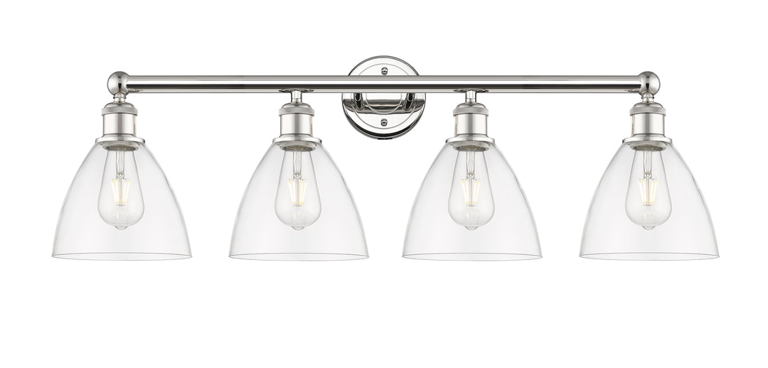 Innovations Lighting Bristol 7.5" Bath Vanity Light - Polished Nickel Vanity Lights Innovations Lighting Clear ; Glass Type: Clear  