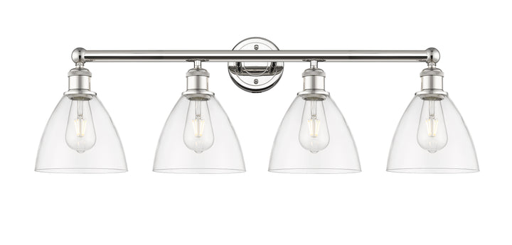 Innovations Lighting Bristol 7.5" Bath Vanity Light - Polished Nickel Vanity Lights Innovations Lighting Clear ; Glass Type: Clear  