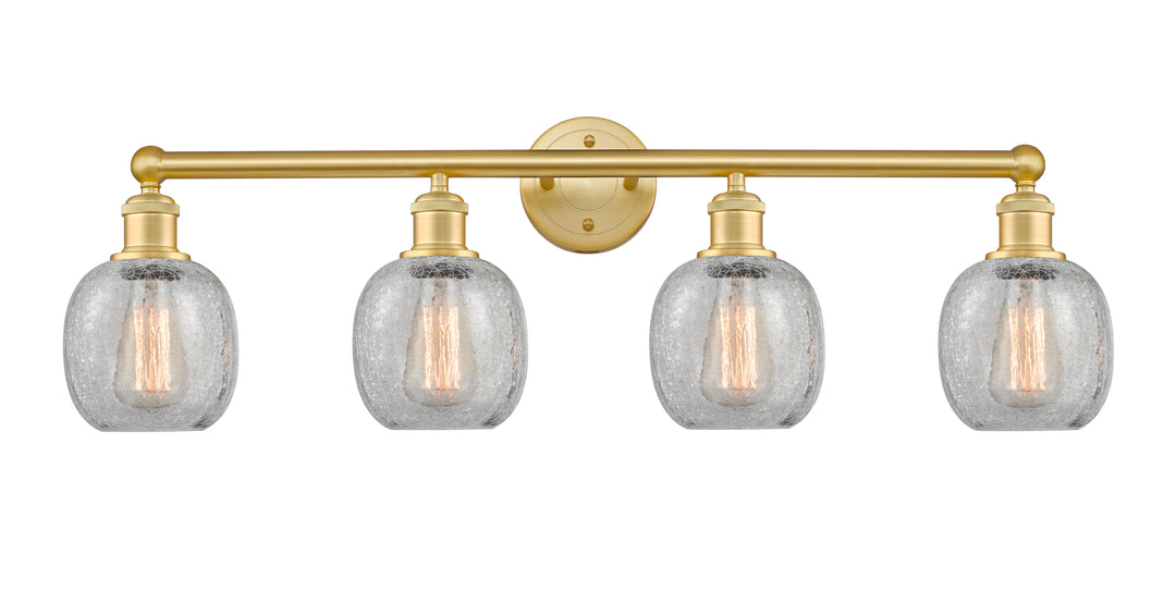 Innovations Lighting Belfast 6" Bath Vanity Light - Satin Gold Vanity Lights Innovations Lighting Clear Crackle ; Glass Type: Crackled  