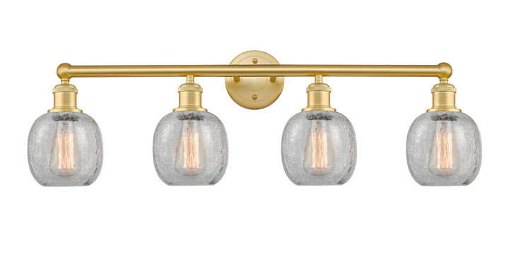 Innovations Lighting Belfast 6" Bath Vanity Light - Satin Gold Vanity Lights Innovations Lighting Clear Crackle ; Glass Type: Crackled  