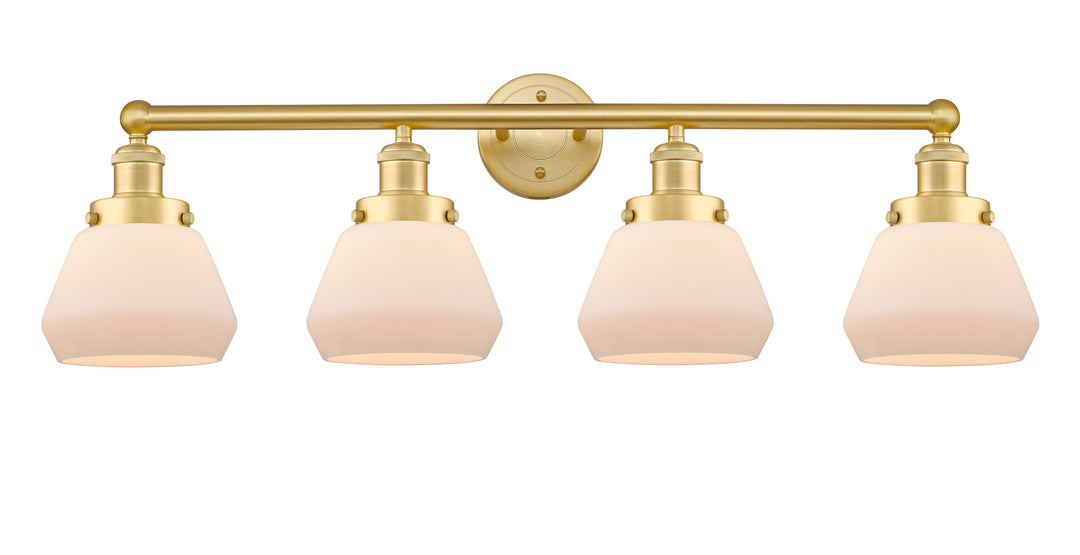 Innovations Lighting Fulton 7" Bath Vanity Light - Satin Gold Vanity Lights Innovations Lighting Matte White ; Glass Type: Frosted  